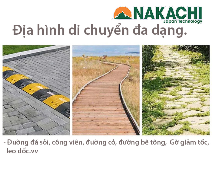 Đại hình di chuyển xe Xe điện 4 bánh nakachi NC-X01